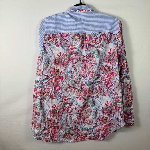 Westbound Floral Red and Blue Button Down shirt Women’s size XL - Picture 2 of 5